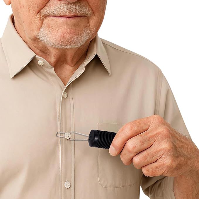 Button Hook for Seniors and People with Arthritis – One-Handed Gadget for Fastening Buttons and Pulling Zippers. Ideal for Joint Pain, Motor impairments, or Coordination Issues.