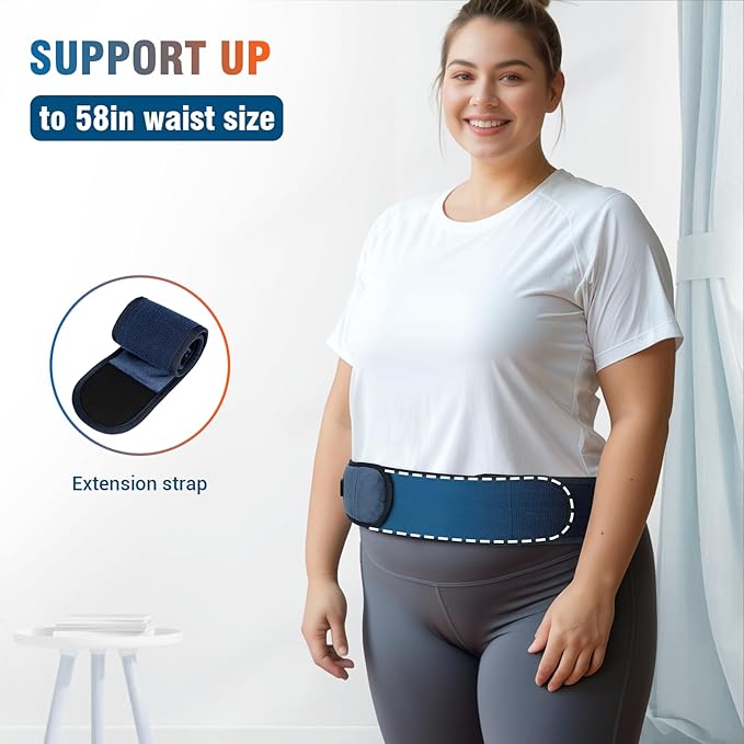 Comfytemp Cordless Portable Heating Pad with Massager for Back, FSA Eligible HSA, Rechargeable Wireless Lower Back Massager with Heat, Battery Operated Electric Wearable Heated Waist Belt for Period