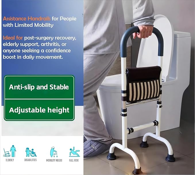 Stand Assist Aid for Elderly; Couch Stand Assist; Mobility Aids for Seniors; Toilet Assist Rails for Tight Bathroom; Knee Surgery Recovery Aids; Height Adjustable to 36''; Weight 5lbs, Bear 350lbs