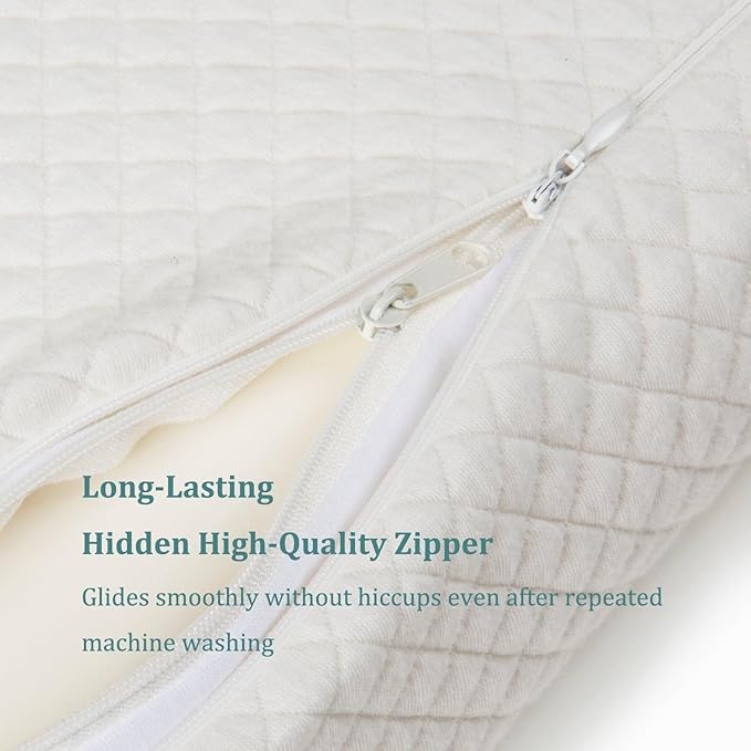 EPABO Contour Memory Foam Pillow Orthopedic Sleeping Pillows, Ergonomic Cervical Pillow for Neck Pain - for Side, Back and Stomach Sleepers, Free Pillowcase Included (Firm & Near King)