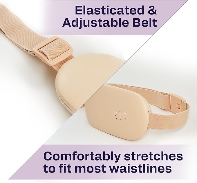 Heating Pad for Cramps | Period Pad for Cramps, Cordless Menstrual Heating Pad with 4 Temperature Levels, 5 Vibration Settings, Portable, Fast Heating, Auto Shut-Off, Large Battery Capacity