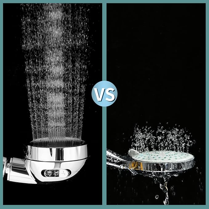 Marbrasse High Pressure Shower Head with Hose and Holder, 3-Settings Handheld Showerhead with Push Switch and Button to Control Water Flow for Saving Water,Removable Camper Shower Head
