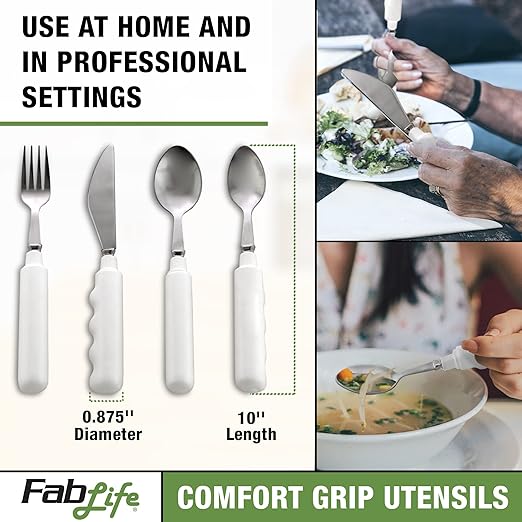 FabLife Comfort Grip 3oz Knife Adaptive Utensils, Daily Living Aid for Individuals with Weak Grip