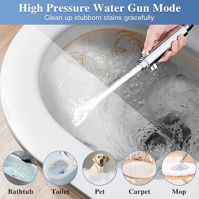 DOILIESE Held Held Shower Head 3 Sprays with 79inch Long Hose Showerhead with on off Switch, Chrome