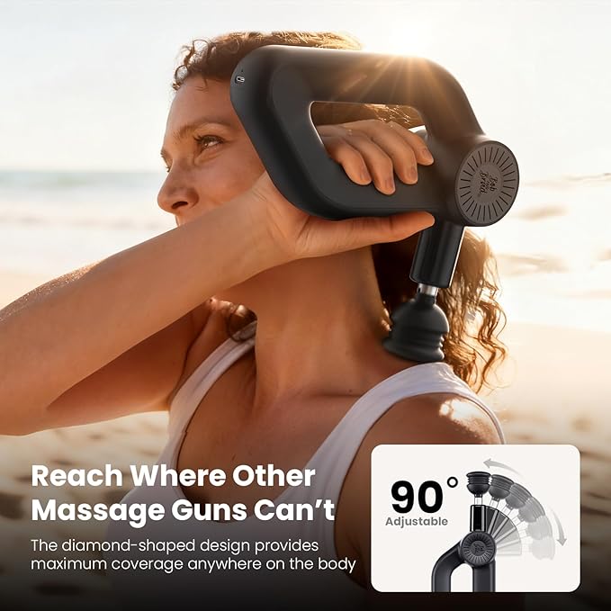 BOB AND BRAD D6 Pro Max+ Massage Gun with Heat and Cold, Powerful Deep Tissue Percussion Massager with 16mm Amplitude, Professional Muscle Massager Gun for Athletes, Quiet Electric Handheld Massager
