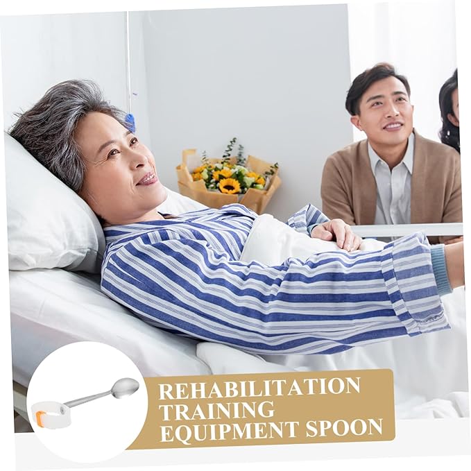 Adaptive Spoon for Seniors Design Non-slip Handle for Easy Grip for Elderly and Disabled Use Safe and Durable Eating Utensil