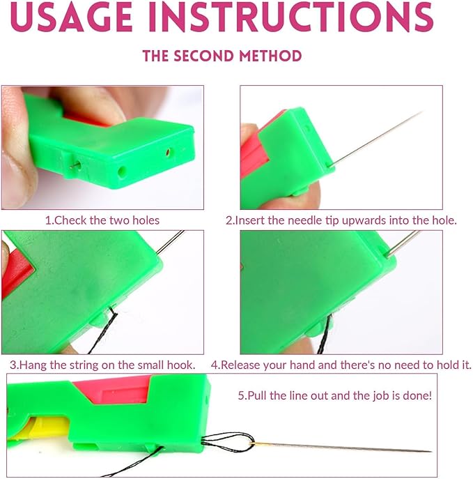 Automatic Needle Threader for Seniors: New Sewing Machine Tool, Plastic Threader, Automatic Threading Device (5 PCS)