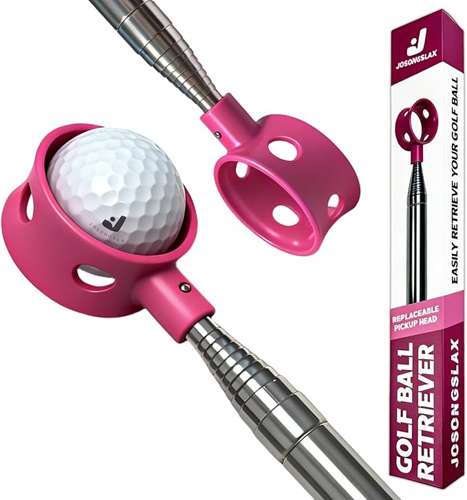 Golf Ball Retriever Telescopic for Water, GolfBall Grabber Tool, Golf Accessories Gifts for Men, Women & Golfers, Golf Balls Picker with Stainless Steel Shaft&Non-Slip Rubber Grip