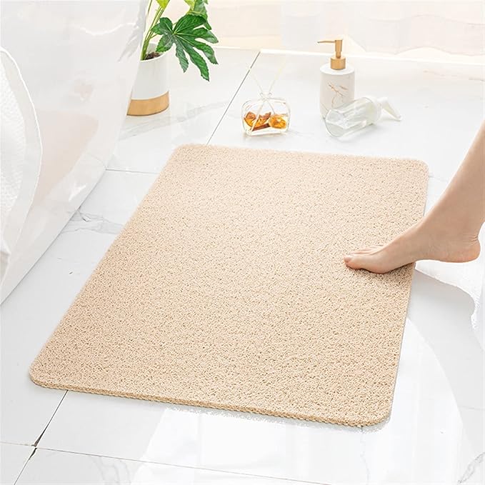 Secure Mat, Non-Slip Bathtub Mat, The Ultimate Non-Slip Bath Mat, Shower Mat Floor Mat for Tub, Shower, Bathroom (Color : Beige, Size : 50x80cm(19.69"x31.50"))