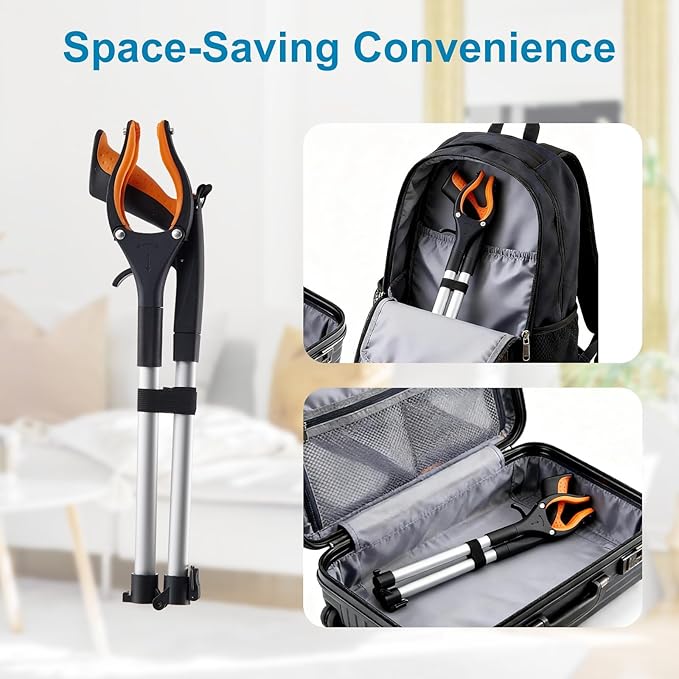 360° Rotating Grabber Reacher Tool, 32" Grabbers for Elderly 2 Pack Reaching Assist Tool – Heavy Duty Handheld Gripper for Trash Pickup, Elderly, Surgery Recovery, Wheelchair Lightweight Mobility Aid