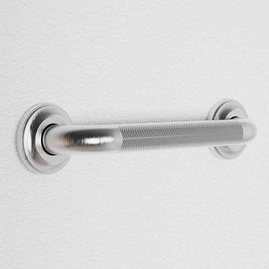1-1/4" Knurled Grab Bar, ADA Compliant Bath Safety Shower Handrail, Bathroom Mobility Aid Handle for Seniors and Disabled, Heavy Duty 500lbs Support