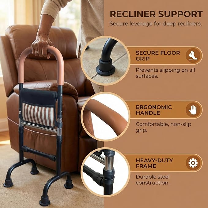 Quad Canes for Seniors Stability; Couch Chair Stand Assist Aids for Elderly; Mobility Aids Couch Cane Stand up Assist; Toilet Assist; Knee Replacement Recovery Aids; Weight 5lbs, Bear 350Lbs