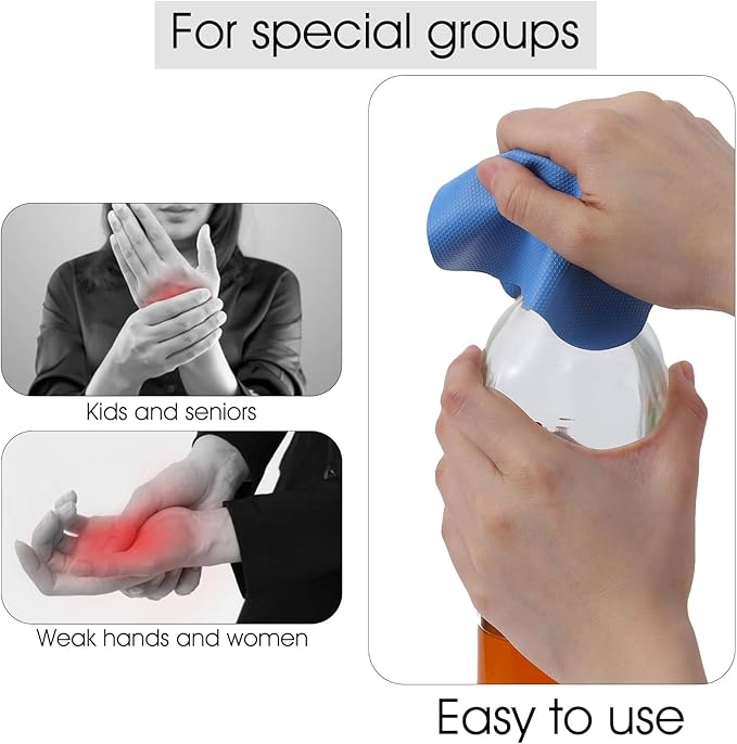 6Pcs Bottle Openers Top Gripper Rubber Grippers For Opening Jars Silicone Jar Opener for Rated Seniors Multi-function Pads for Arthritis and Weak Hands