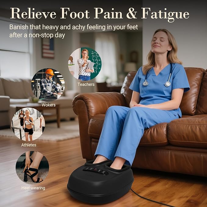 CuPiLo Foot Massager with Heat for Neuropathy - [2026 Upgraded], Mothers Day Gifts for Mom, Shiatsu Feet Massager FSA Eligible HSA Store Eligible, Fatigue Relief and Plantar Fasciitis (with Remote)