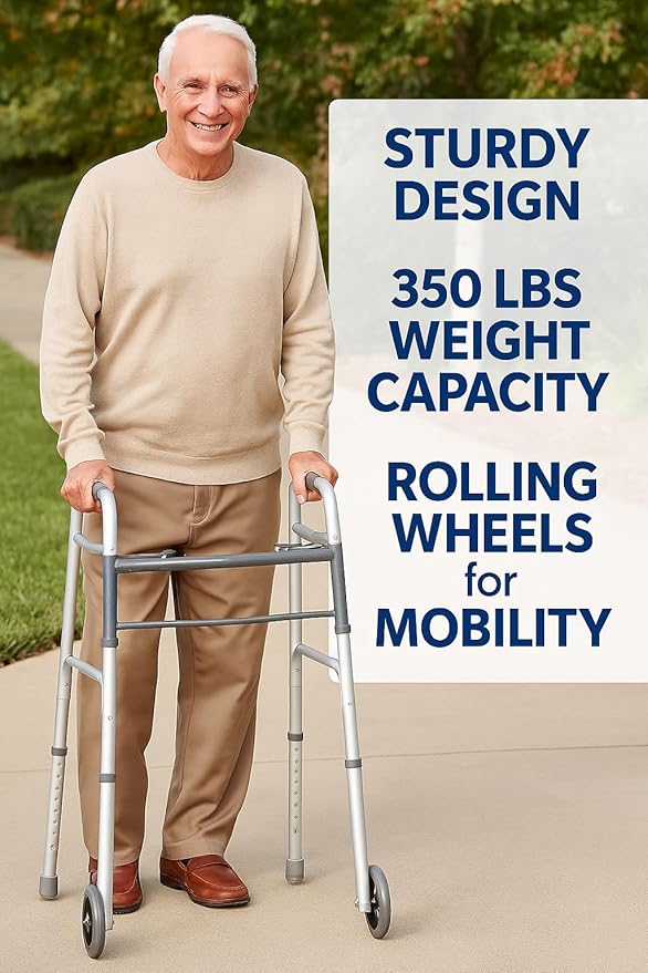 Dr. Dunley Lightweight Aluminum Walker (with Wheels)