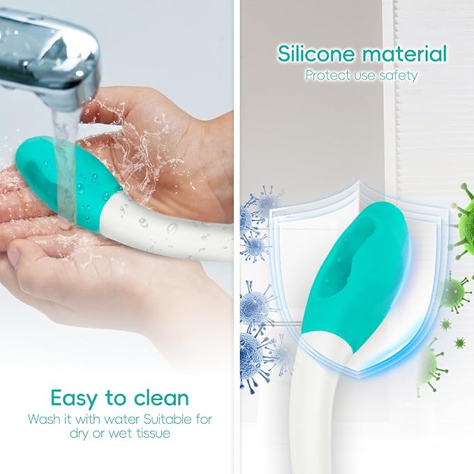 Butt Wiper Tool Wiper,15.75"Extra Long Toilet Assistance for Elderly,Disabled,Fat People,Pregnant,Easily Grips Toilet Paper or Wet Wipes Without Falling Out,Highly Practical Easy to Use with 2 Hooks