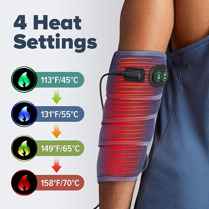 Elbow Heating Pad, Arm Heating Pad, Heating Pad for Elbow Pain Relief, Elbow Heat Pad, Arm Heated Pad, Comfortable Heat Therapy for Everyday Use, HSA Eligible FSA, Blue