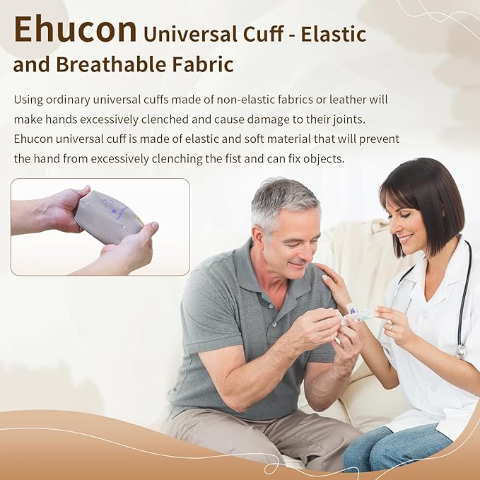 Adaptive Utensils with Universal Elastic Utensil Holder Cuff Set,Eating Utensils Easy Grip for Hand Tremors,Parkinsons or Disabled (Purple, Left Fork and Spoon and a Universal Cuff Set)