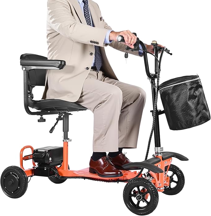 VEVOR 2025 Upgraded Lightweight Mobility Scooter for Adults & Seniors, 50lb Foldable, FAA & Cruise Approved with 12 Mile Range – Powered by Large 48V 5.2Ah Battery (No Frequent Battery swaps)
