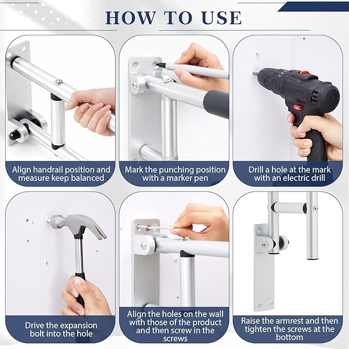 Zonon 2 Pack Flip Up Toilet Safety Rails, Anti Slip Extra Long Handicap Grab Bar with Paper Holder, Heavy Duty Bathroom Support Rail for Elderly Disabled Pregnant(Aluminium Alloy,23.6 Inch,Stylish)