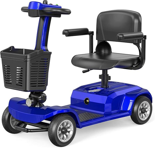 Heavy Duty Mobility Scooter for Seniors, Red,420 lbs Capacity -12.4 Miles Range 4 Wheel Electric Scooter with Seat, 20° Hill Climb, 300W Motor, Easy to Operate and Foldable