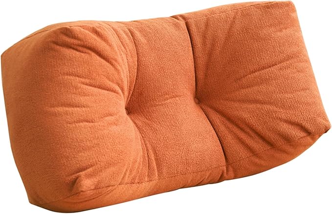 Lumbar Support Pillow Small Lower Back Pillow for Office Chair, Car Seat, and Desk Chair Ergonomic High-Elasticity Cushion for Pain Relief and Comfort on Sofa, Bed, or Travel (Orange)