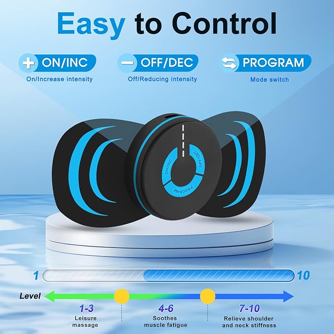 MASTOGO Wireless TENS Unit 6 Mode 10 Intensity - Portable Rechargeable TENS Unit Muscle Stimulator for Pain Relief