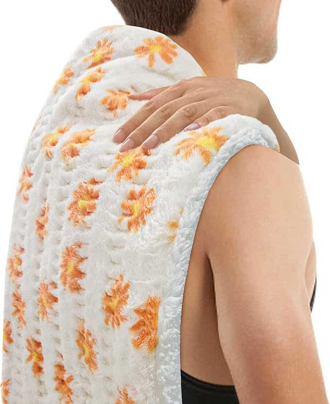 HELLOMOTO Heating Pad for Pain Relief, Electric Heating Pad for Back Pain and Cramps Relief -12 Heat Settings with Auto Off, Support Dry & Moist Heat, Machine Washable, Size 12 Inch x 24 Inch,-OW01