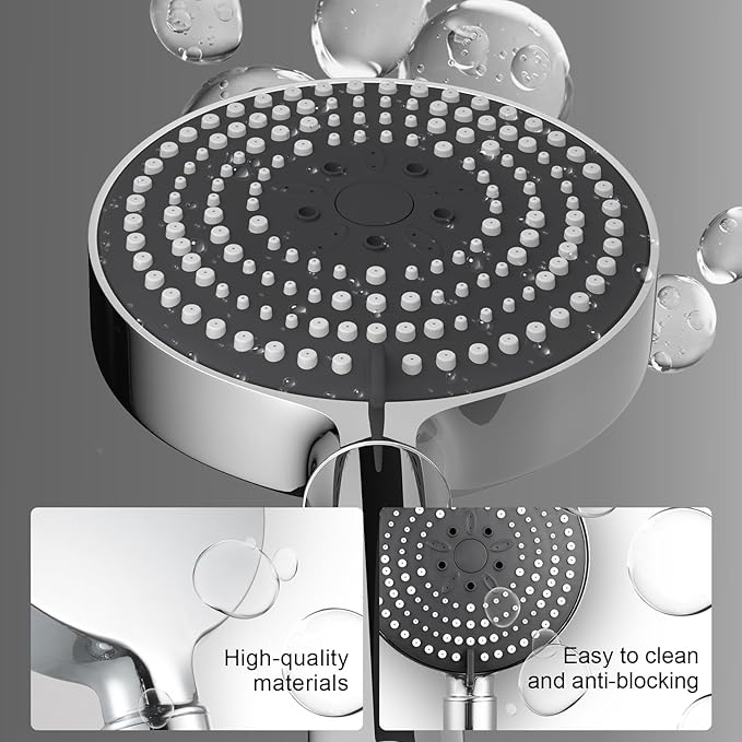 OFFO Handheld Shower Head with Filter, 20 Stage Shower Head with Filters for Hard Water, 6 Modes High Pressure Shower Head to Remove Chlorine, Chrome