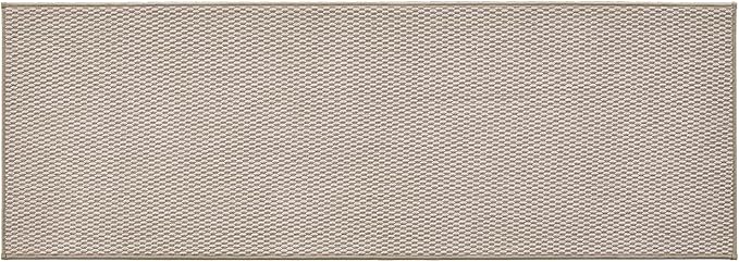 TYUU Bathroom Runner Rugs, Long Bath Mat Runner Washable Thin Quick Dry Low Pile Bathroom Runner Rugs Non Slip, Beige 24"x70"