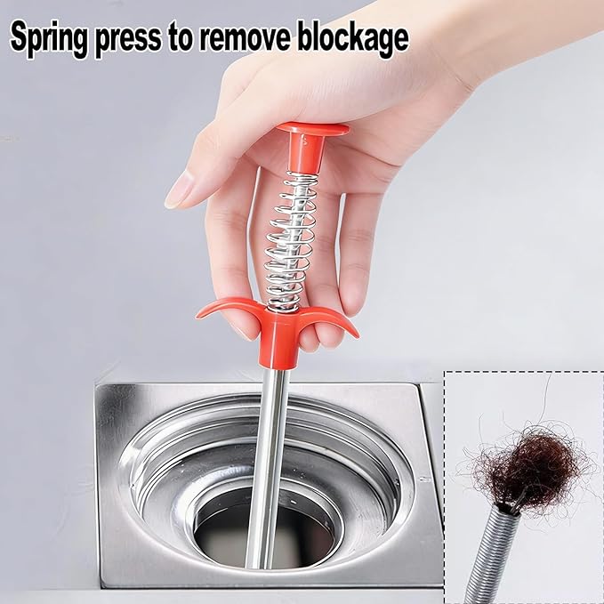 Flexible Grabber Claw Pick Up Reacher Tool with 4 Claws, Plumbing Grabber, Bendable Hose Pickup Reaching Assist Tool for Litter Pick, Home Sink, Drains, Toilet (35 Inch)