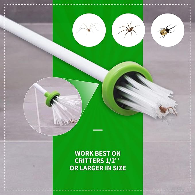 Spider Catcher, Insect Catcher, Bug Grabber, Spider Grabber, Long Handled with Foldable Design, for Home Office Garden Camping Beach (2nd Generation, Pink)
