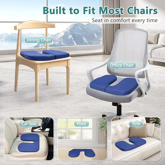 Hemorrhoid Donut Pillow for Tailbone Pain, Sciatica Pain Relief Butt Pillow, Pressure Sore Relief Seat Cushion for Seniors, Butt Cushions for Bed Sore, Postpartum, Coccyx Office Chair Pad