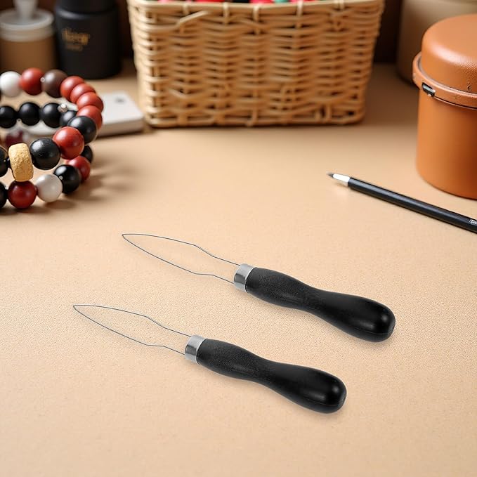 Mobestech 10pcs Black Button Hook and Zipper Pull Dressing Aid with Plastic Handle for Seniors One-Handed Button Assist Tool for Arthritis and Daily Clothing