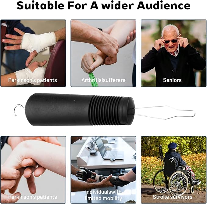 Button Hook for Seniors - One-Handed Button Assist Tool for Elderly & Disabled, Durable Zipper Pull Helper for Dresses, Shirts, and Daily Living (1 Pack)
