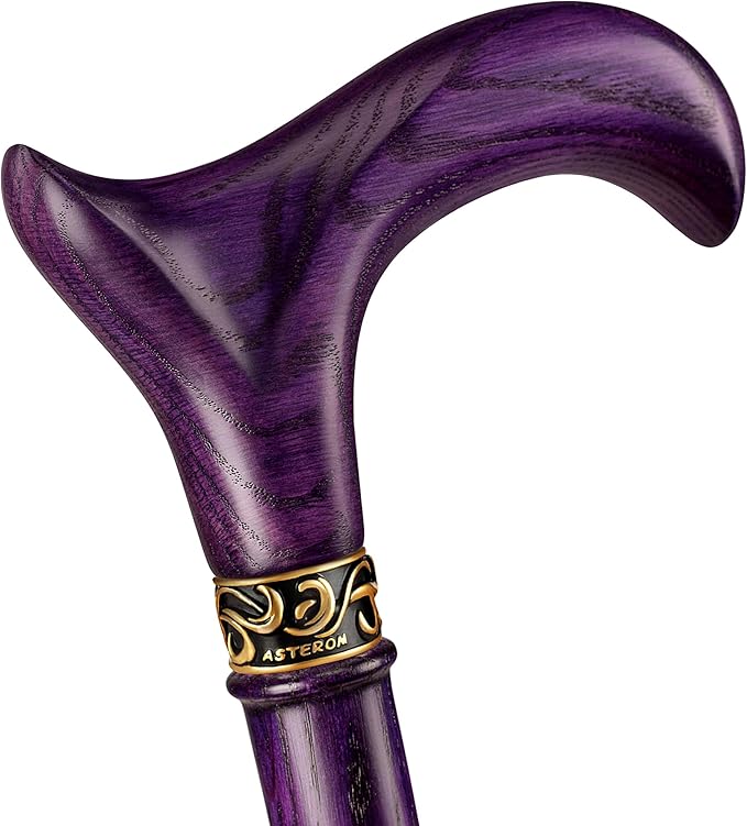 Asterom Handcrafted Walking Cane - Ergonomic, Wooden - Canes for Men - Walking Sticks for Seniors, Unique, Wood