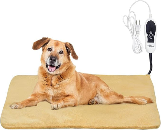 GOTOQOMO 20"x 32" Pet Heating Pad, PVC Material Waterproof Pet Heating Pads with Chew Resistant Cord, Electric Pads for Dogs Cats-P32