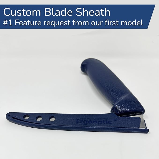 Right Angle Knife 2-Pack – Ergonomic L Shaped Knives with Serrated & Chopping Blades, Adaptive Kitchen Tools for Arthritis