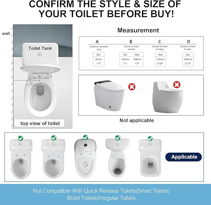 Toilet Safety Rails for Seniors with Flip-Up Armrests, Heavy Duty Toilet Support Rails with Rise-up Handle for Elderly, Disabled, Handicapped, Pregnant or Mobility Assistance, Fits Most Toilets