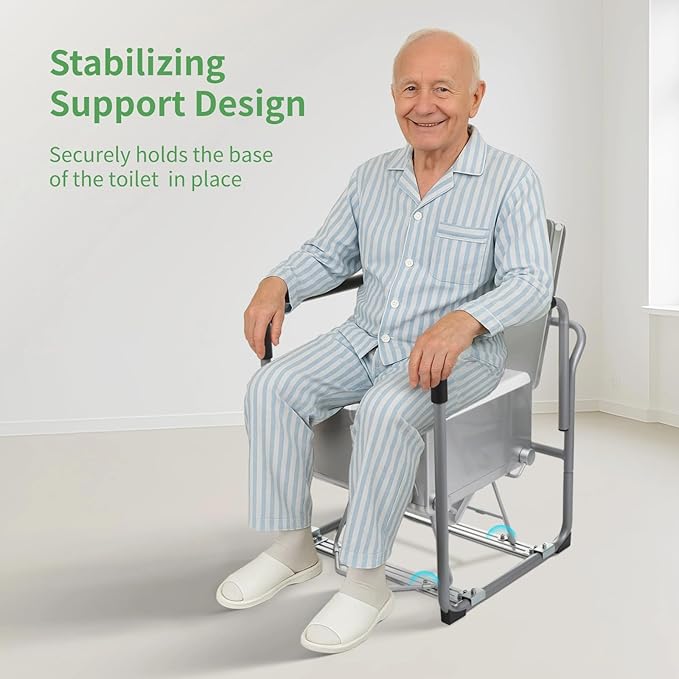 Dry Flush Toilet Safety Rails, Heavy Duty Toilet Frame for Elderly Seniors Handicap & Disabled, Pregnant, Injury, Surgery, Fits for Modiwell Toilets