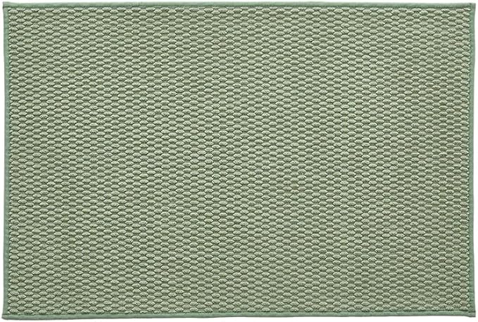 TYUU Bathroom Rugs Non Slip Washable, Super Absorbent Thin Bath Mat Quick Dry Low Pile Bathroom Rug, Sage Green 24"x36"