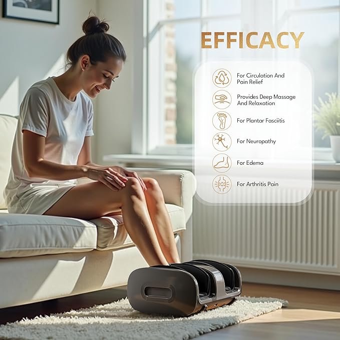 SUMELL Foot Massager with Heat & Ice Therapy, Shiatsu Foot Massager with Compression, Deep Kneading for Plantar Fasciitis, Neuropathy, Circulation, Pain Relief, Father's Day Gift