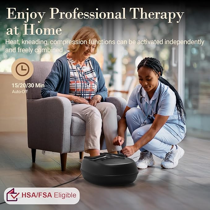 CuPiLo Foot Massager with Heat for Neuropathy - [2026 Upgraded], Mothers Day Gifts for Mom, Shiatsu Feet Massager FSA Eligible HSA Store Eligible, Fatigue Relief and Plantar Fasciitis