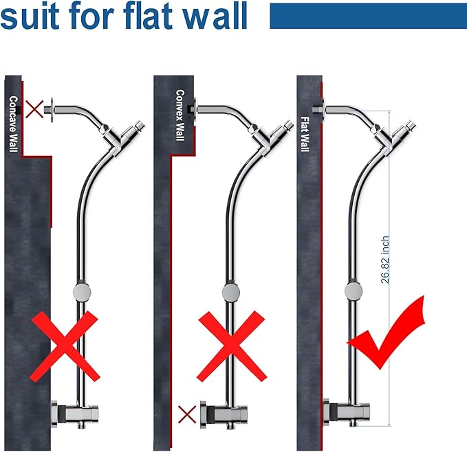 7.5" Rotatable Dual Shower Head with Handheld Combo, Kids Friendly Low 3-Way Diverter, Adjustable Slide Bar for Whole Family Use, Enjoy High Pressure Rainfall Spa Shower, Polished Chrome Finish