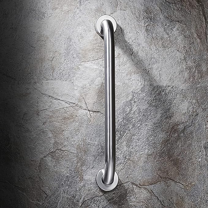Stainless Steel Bathroom Safety Shower Grab Bar, Anti Slip Bathtubs Grab Bars,Toilet Assist Saft Handle Handrail ADA Compliant 500lbs for Handicap Elderly Senior (Brushed, 18 Inches 2 Pack)