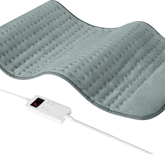 Heating Pad for Mom Christma s Birthday Gifts, 17"x33" Large Heating Pads for Back Pain Period Cramps Relief & Relax, Moist/Dry Heat Pad 6 Heat Levels, 4 Timer Auto Shut Off