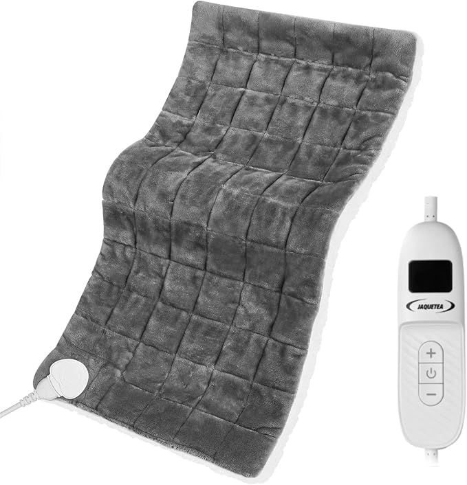 Weighted Heating Pad for Period Cramps and Back Pain, XL Heating pad 17"x33",Electric Heating Pad for Shoulder, 4.9LB Heated pad with 4 Heating Levels, Dorm Room Essentials,Machine Washable