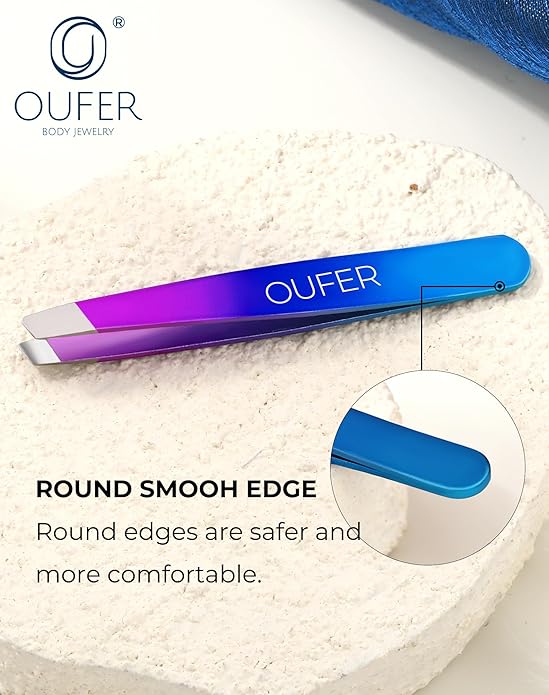 OUFER Piercing Ball Grabber, 16G 18G Flat Back Earrings Piercing Guide needle Tool, Surgical Steel Internally Threaded Push Pin External Thread Assistant Body Piercing Kit for Ear Nose Lip Tool