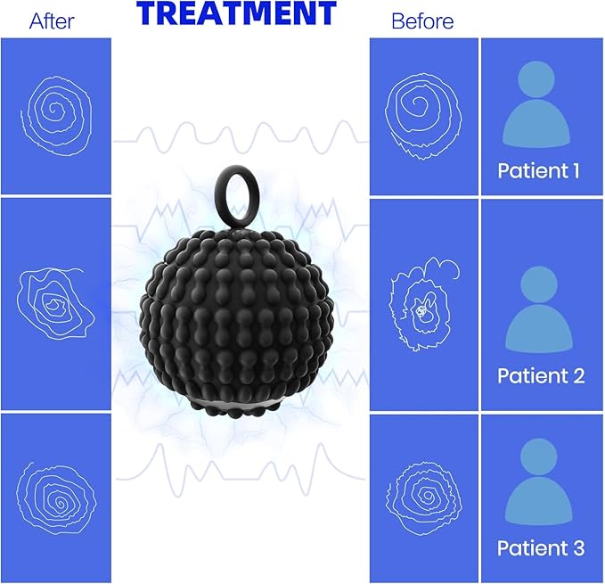 Physical Vibration Therapy Ball - Rechargeable Vibrating Massage Ball for Reduce Hand Tremors(Parkinson's), Stress Relief, Portable Tremor Reduction Device for Home/Travel, Elderly-Friendly Design