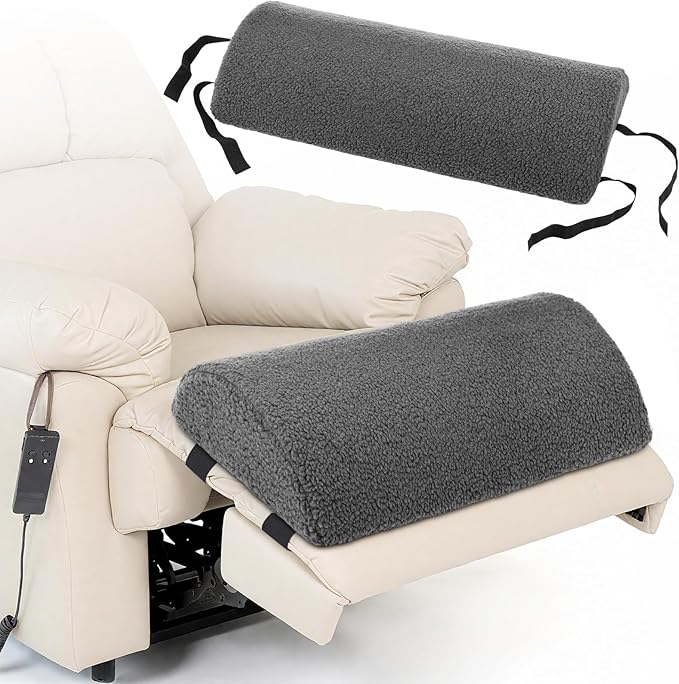 Queekay Recliner Leg Rest Cushion Large Half Moon Bolster Pillow 22.8 x 9.84 x 4 Inch Lumbar Support Pillow Bed Sleeping Semi Roll for Legs, Knees, Lower Back, Ankle and Foot Washable Cover(Grey)